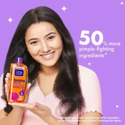 Clean & Clear Foaming Face wash 390ml| Clinically proven| (390 ml)