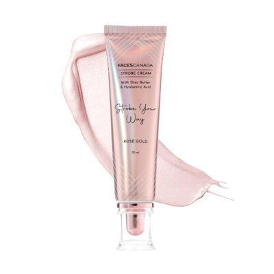 FACESCANADA Strobe Cream - Rose Gold, 30Ml | Primer + Highlighter + Moisturizer