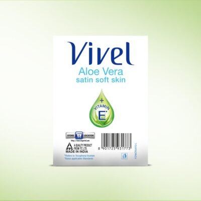 Vivel Aloe Vera Grade 1 Bathing Soap with Vitamin E for Soft Glowing skin, 600g (150g - Pack of 4), Soap for Women & Men, For All Skin Types