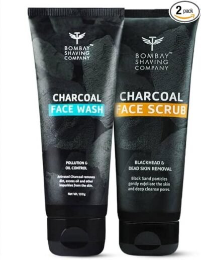 BOMBAY SHAVING COMPANY Chacoal Face Wash-100g Charcoal face Scrub-100g Combo (2 Items in the set)