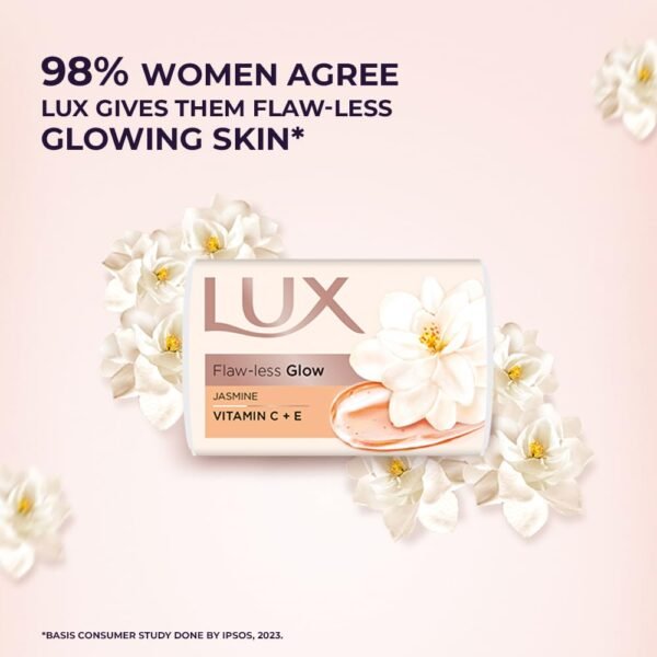Lux Velvet Glow Jasmine & Vitamin E For Glowing Skin Beauty Soap Mega Pack 3X150 g - Image 2