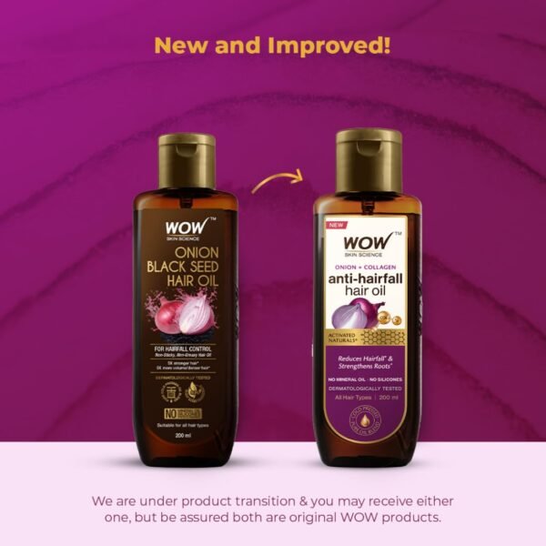 WOW Onion Black Seed Hair Oil - Controls Hair Fall - Image 2