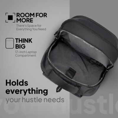 American Tourister Valex 28 Ltrs Large 5 Compartment Laptop Backpack with Bottle Pocket and Front Organizer- Black