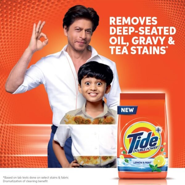 Tide Plus Detergent Washing Powder with double Power Lemon and Mint Pack - 1 kg - Image 2
