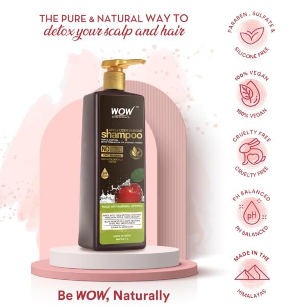 WOW Skin Science Apple Cider Vinegar Shampoo - 1 litre - Image 2