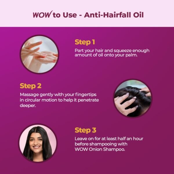 WOW Onion Black Seed Hair Oil - Controls Hair Fall - Image 3
