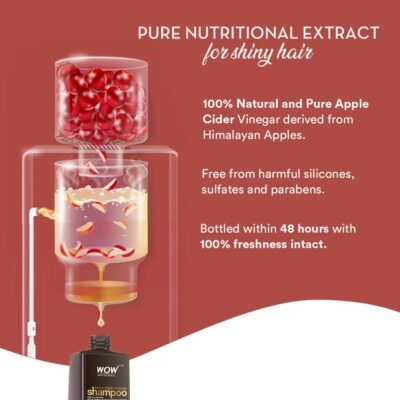 WOW Skin Science Apple Cider Vinegar Shampoo - 1 litre