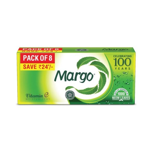 Margo Original Neem Soap - 125gm Pack of 8 - Image 2
