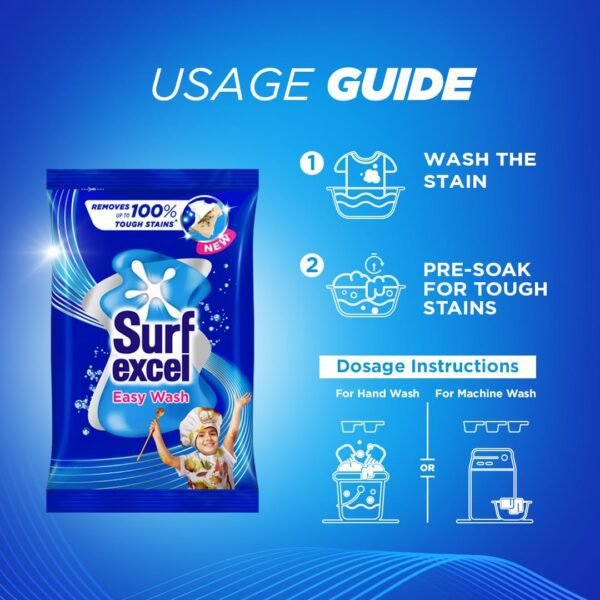 Surf Excel Easy Wash Detergent Powder - 500 g - Image 2