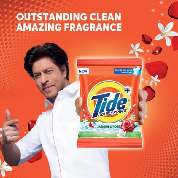 Tide Plus Double Power Detergent Washing Powder - 4 kg + 1 Kg Free (Jasmine and Rose) - Image 3