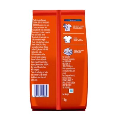 Tide Plus Detergent Washing Powder with double Power Lemon and Mint Pack - 1 kg