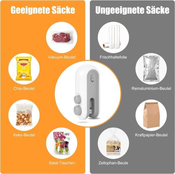 Wazdorf Sealing Clip - Portable Mini Sealing Machine Handheld Packet Sealer for Food, Snacks, Chips, Fresh Storage, Plastic Bag Sealing Machine - Image 4