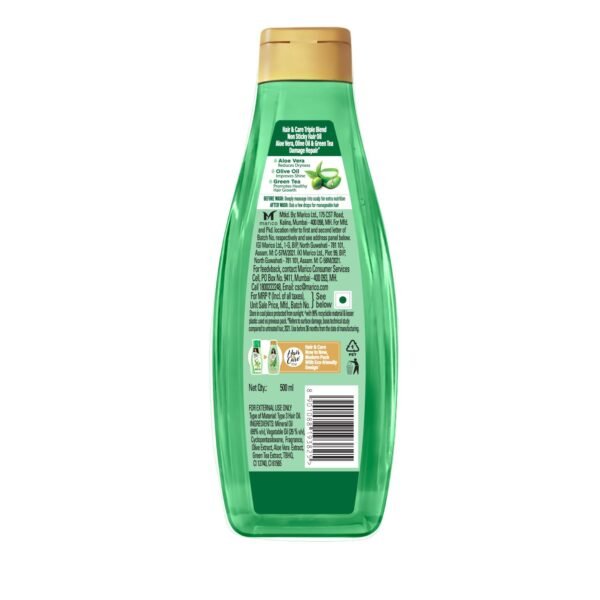 Hair & Care Damage Repair Non-Sticky Hair Oil with Aloe Vera, Olive Oil & Green Tea, - Image 3