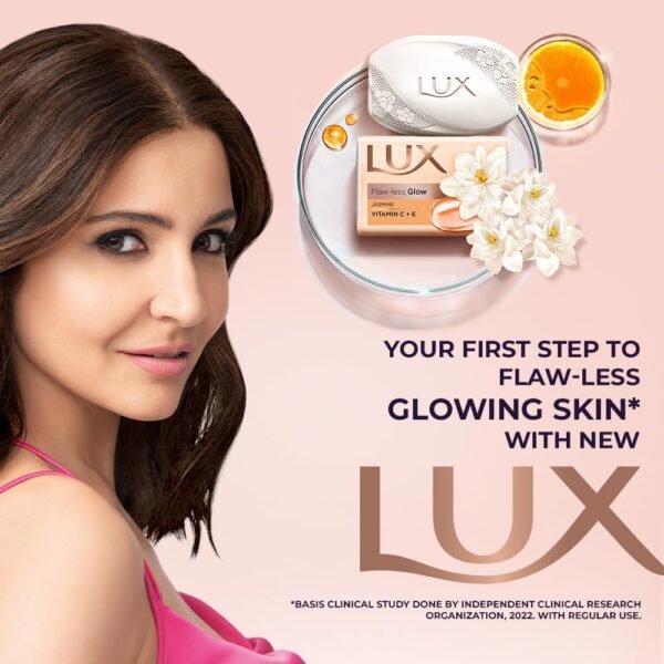 Lux Velvet Glow Jasmine & Vitamin E For Glowing Skin Beauty Soap Mega Pack 3X150 g - Image 4