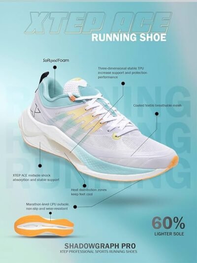 XTEP Mens Ace Pasa Men Running Shoes Running Shoes