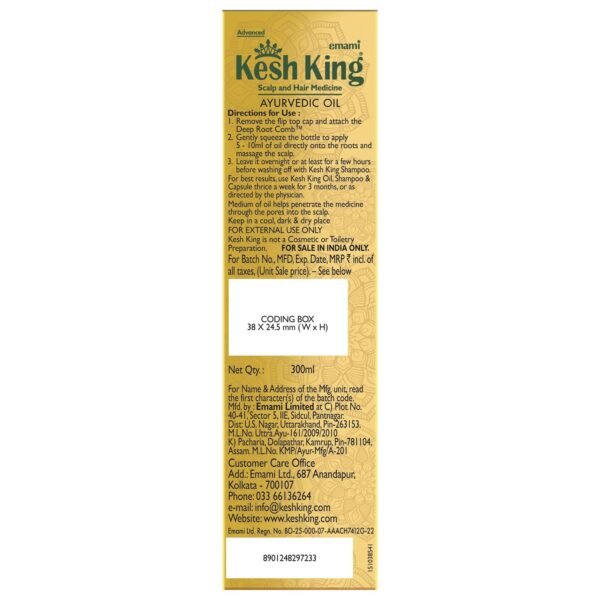 Kesh King Ayurvedic Anti Hairfall Hair Oil, 300ml - Image 4