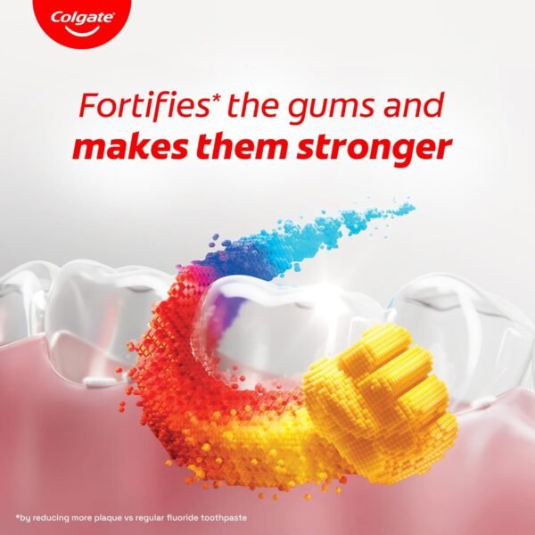 Colgate Total Plaque Release Toothpaste | Tooth paste with Amino Foam & Zinc | Colgate Paste Toothpaste for Stronger Gums | 3X More Effective at Fighting Plaque - Natural Mint (80gm) - Image 3