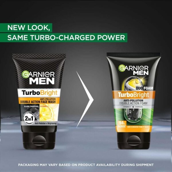 Garnier Men, Face Wash, Brightening & Anti-Pollution, TurboBright Double Action, 100 g - Image 4
