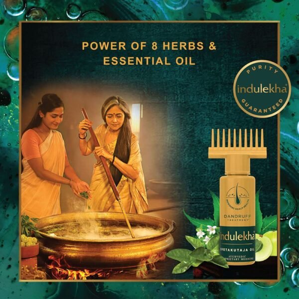 Indulekha Svetakutaja Oil|Ayurvedic Medicinal oil for dandruff treatment|100% Ayurvedic Oil - Image 3