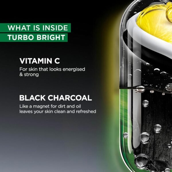 Garnier Men, Face Wash, Brightening & Anti-Pollution, TurboBright Double Action, 100 g - Image 2