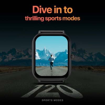 Fire-Boltt Ninja Call Pro Max Smart Watch 2.01 inch Display, Bluetooth Calling, 120+ Sports Modes, Health Suite, Voice Assistance (Black SS)