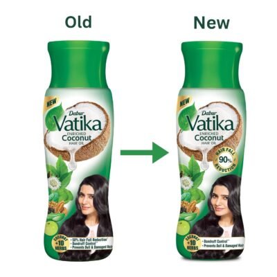 Vatika Enriched Coconut Hair Oil , 450 ml - Clinically Tested to Reduce 50% Hairfall in 4 Weeks