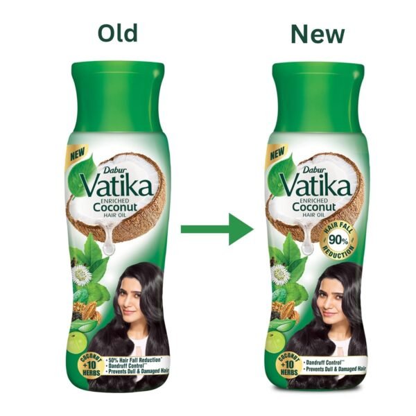 Vatika Enriched Coconut Hair Oil , 450 ml - Clinically Tested to Reduce 50% Hairfall in 4 Weeks - Image 2