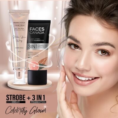FACESCANADA Strobe Cream - Rose Gold, 30Ml | Primer + Highlighter + Moisturizer