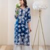 71diCldmWeL._SY741_ GoSriKi Women's Rayon Blend Chikankari Embroidered Straight Kurta