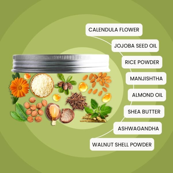WildOak Korean Rice Face Scrub | Glass Skin & De-Tan | Boosts Collagen Naturally | - Image 2