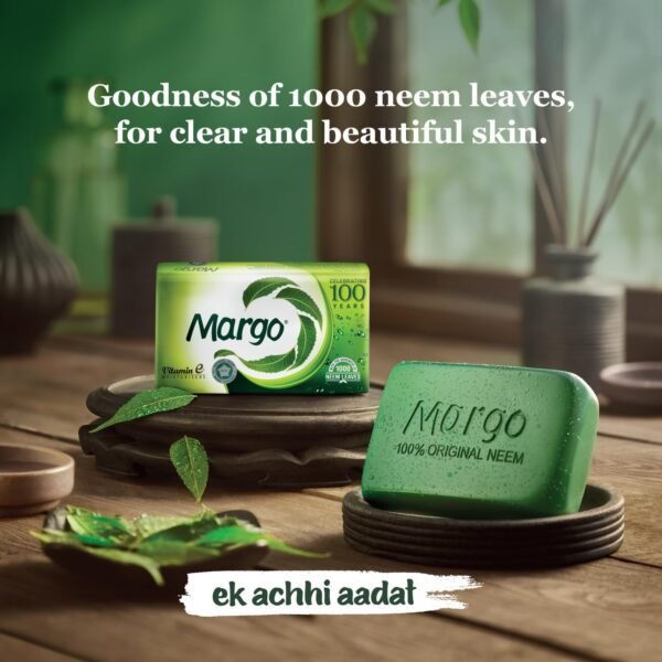 Margo Original Neem Soap - 125gm Pack of 8 - Image 4