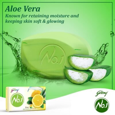 Godrej No.1 Lime & Aloe Vera (150g), Pack of 9