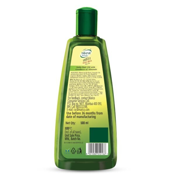 Nihar Naturals Shanti Amla Badam Hair Oil, 500ml - Image 4