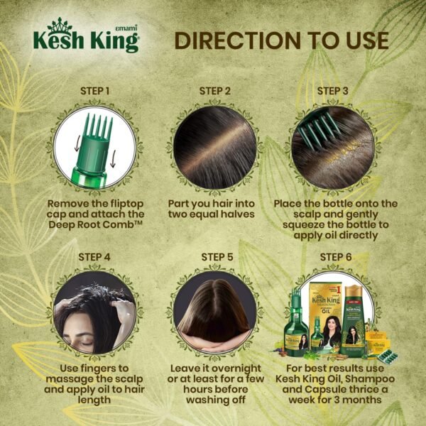 Kesh King Ayurvedic Anti Hairfall Hair Oil, 300ml - Image 5