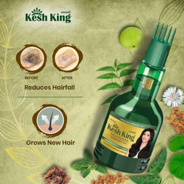 Kesh King Ayurvedic Anti Hairfall Hair Oil, 300ml - Image 2