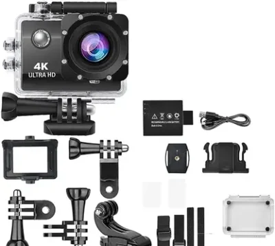 AAlly WIFI ULTRA 4k Sports Powershoot S2 Shoot Series camera for Travel Bike Adventure 170 Degree Wide Angle 30M underwater Waterproof Sports and Action Camera  (Black, 16 MP)