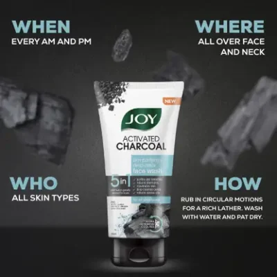 Joy Skin Purifying & Deep Detox Activated Charcoal Face Wash  (300 ml)