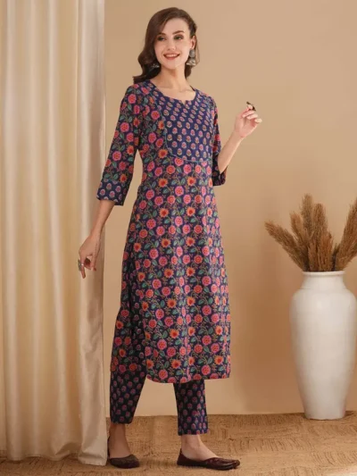 Women Pure Cotton Kurta Pant Set