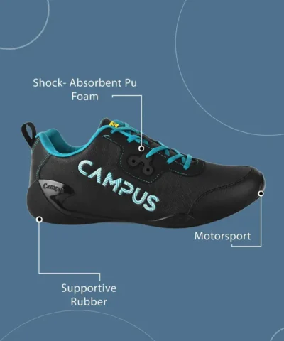 CAMP ZYLON Sneakers For Men  (Black , 9)