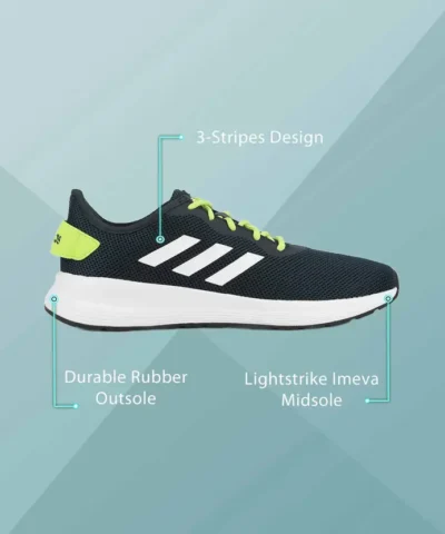 Fluo M Running Shoes For Men  (Dark Blue, Green , 9)