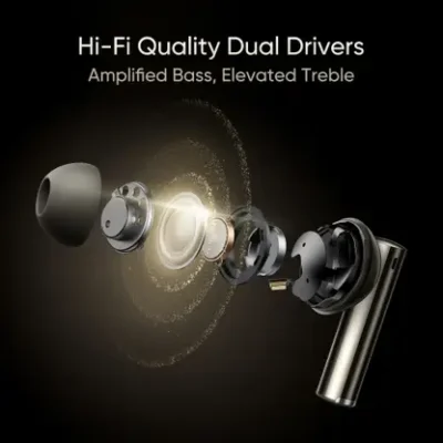 realme Buds Air 6 Pro with 50dB ANC, 360 Spatial Audio and upto 40 hours Playback Bluetooth  (Titanium Twilight, True Wireless)