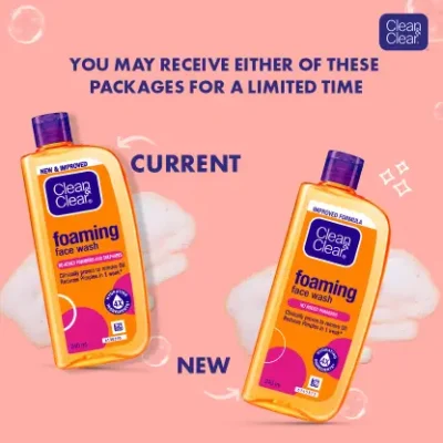 Clean & Clear Foaming Face wash 390ml| Clinically proven| (390 ml)