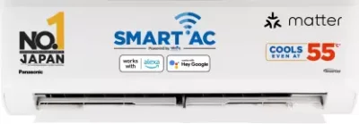 Panasonic 2025 Model 1.5 Ton 3 Star Split Inverter AC with Wi-fi Connect - White  (CS-SU18AKY3W/CU-SU18AKY3W, Copper Condenser)
