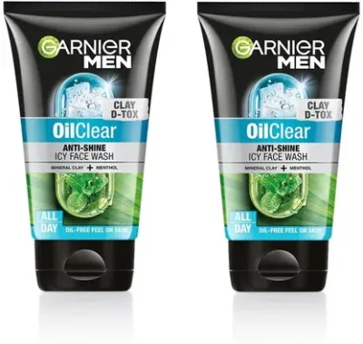 Garnier Men Oil Clear Deep Cleansing, with Menthol and Mineral Clay Face Wash  (300 g)