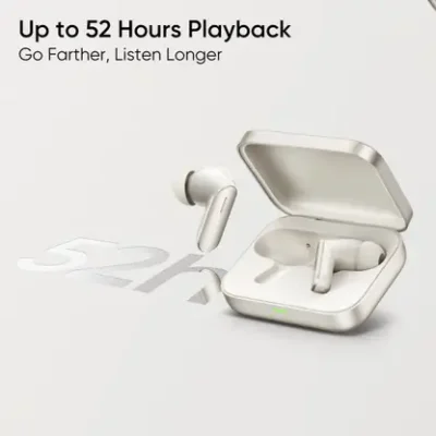 realme Buds Air7 with 52dB ANC, 12.4mm Driver, 52hrs Playback, IP55 & 45ms Low Latency Bluetooth  (Lavender Purple, True Wireless)