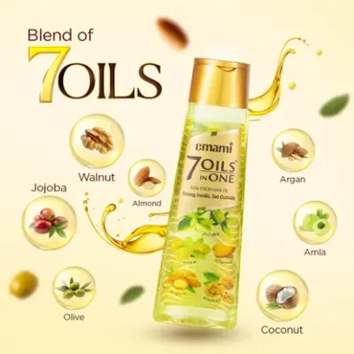 EMAMI 7 Oils in One Hair Oil | Makes Hair 20x Stronger and Manageable Hair Oil  (500 ml)