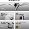 realme Buds Air7 with 52dB ANC, 12.4mm Driver, 52hrs Playback, IP55 & 45ms Low Latency Bluetooth  (Lavender Purple, True Wireless)