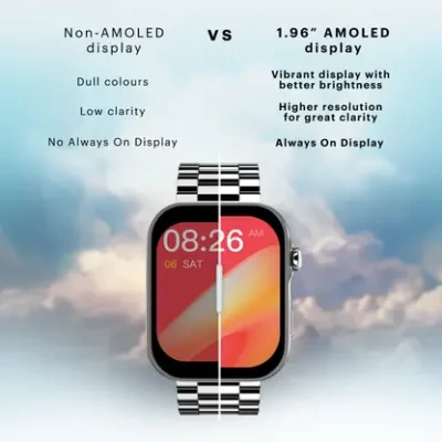 Noise Vision 3 with 1.96" AMOLED display with Thin Bezel
