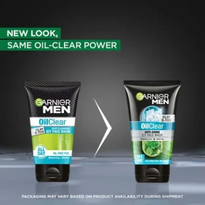 Garnier Men Oil Clear Deep Cleansing, with Menthol and Mineral Clay Face Wash  (300 g)