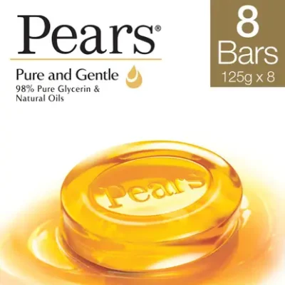 Pears Pure & Gentle Soap Bar ,Paraben-Free For Soft Skin  (8 x 125 g)
